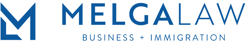 Blue Melga Law Logo